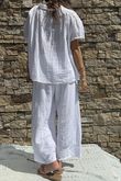 Asher Cap Sleeve Blouse White